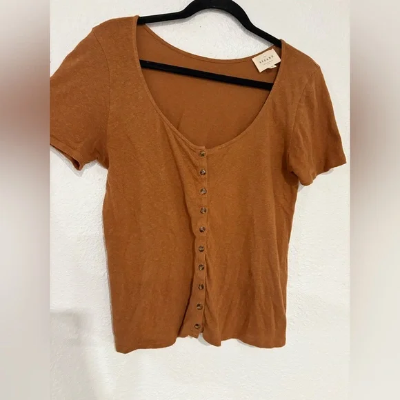 Sézane Brown Milo T-Shirt - Picture 2 of 6